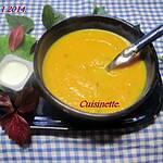recette Soupe à la citrouille et carottes.