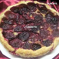 recette Tarte aux prunes rouge et crème.