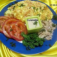 recette Omelette aux filets de truite.