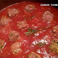 recette Petites boulettes de boeuf à la sauce tomate