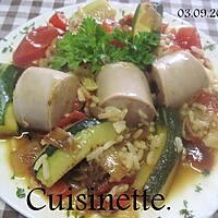 recette Boudin blanc aux légumes d'été.