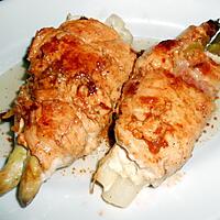 recette INVOLTINI DE POULET AUX ASPERGES FRAICHES