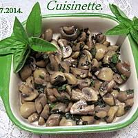 recette Champignons au beurre basilics.