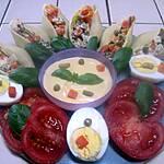 recette Pâtes Conchiglioni Farcies et ses crudités.