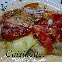 recette Cabillaud aux légumes gratiné au reblochon.