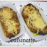 recette Aubergine farcies gratinées.