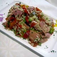 recette Riz aux légumes et jambon.