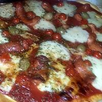 recette Pizza a la saucisses de Strasbourg