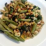recette Salade estivale (haricots verts-pdt-courgettes), vinaigrette à la moutarde ancienne