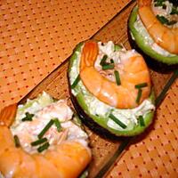 recette Avocats aux crevettes