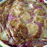 recette Clafouti Pêche-Groseilles et Spéculoos