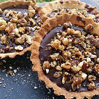 recette Tarte chocolat caramel et noix de pécan caramélisées