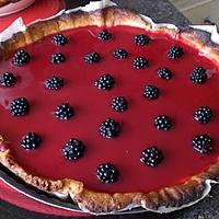 recette Tarte bavaroise aux mures sauvages sur lit de citron et coulis de Framboise