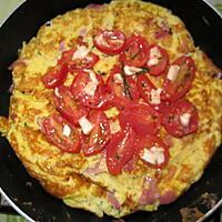 recette Tortilla jambon/pommes de terre et tomates/mozzarella