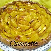 recette Tarte aux pêches jaunes nature.