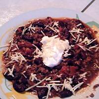 recette CHILI CON CARNE A LA CREME