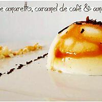 recette Mini-bombe glacée à l’amaretto, caramel de café & amaretti