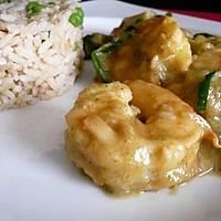 recette Curry vert de crevettes