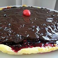 recette tarte aux fruits rouge-ganache chocolat