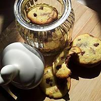 recette Cookies aux pépites de chocolat et son coeur coulant au nutella