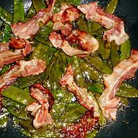 recette Pois gourmands au lard