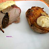 recette filet mignon de porc au roquefort&pruneaux