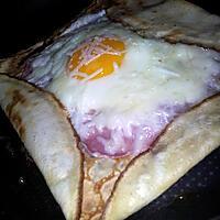 recette *Soirée* crépes salé au jambon oeuf et fromage