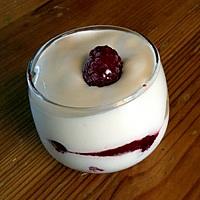 recette Verrine légère aux framboises