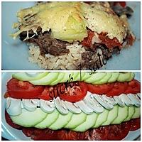 recette gratin de riz au boeuf et légumes