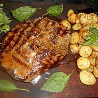 recette Piéce de boeuf grillée pommes de terre aux herbes de provence