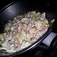 recette Pommes de terre sautés à la carbonara