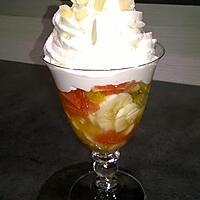 recette salade  de fruits en chantilly