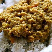recette Lentilles corail aux épices et lait de coco