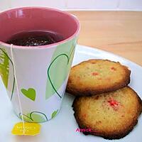 recette biscuits noix de coco-pralines roses