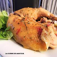 recette Cuisse de poulet en cocotte à l'ail