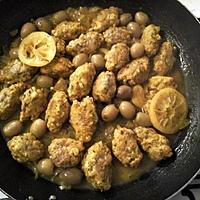 recette poulet aux olives en boulettes