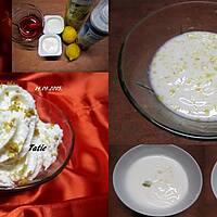 recette Coupe au yaourt citronné.Chantilly.