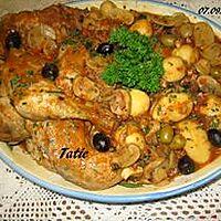 recette cuisses de poulet aux légumes en sauce cuisiné.