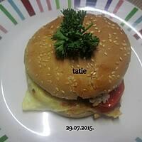 recette Hamburger au filets de truite fumée.