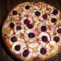 recette tarte aux pommes et aux cerises caramélisées