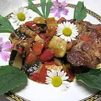 recette Tournedos de porc aux légumes du soleil.