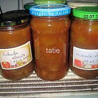 recette Confiture de rhubarbe de d'abricots.machine à pain.