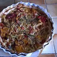 recette QUICHE JAMBON - POIVRON - TOMATE - POIREAU