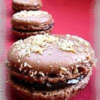 recette Macarons ganache au chocolat parfumé à la noix de coco