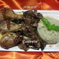 recette Pillons de poulet aux champignons.