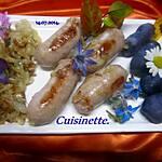 recette Saucisses de Toulouse aux p de terre vitelottes.