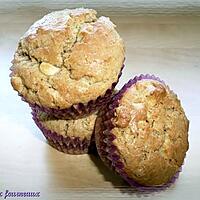 recette Muffins au chocolat blanc & au beurre de cacahuètes