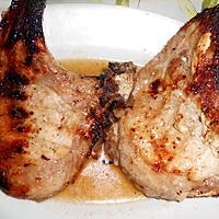 recette COTES DE PORC GRILLEES MIEL CITRON CUMIN