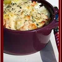 recette Gratin de pommes de terre aux deux saumons