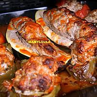 recette Tomates, poivrons, courgettes farcies